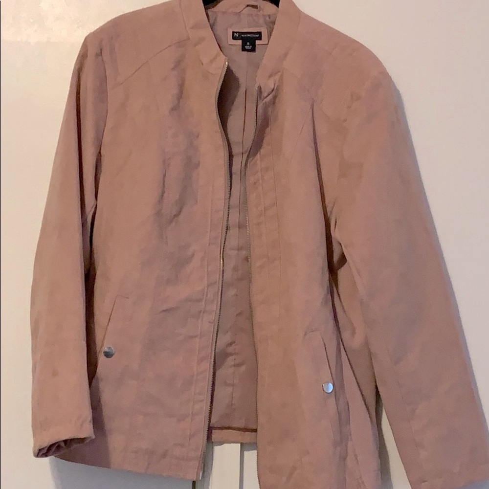 XL New Directions pink suede jacket
